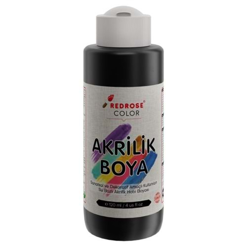 Redrose Akrilik Boya 125ml Siyah