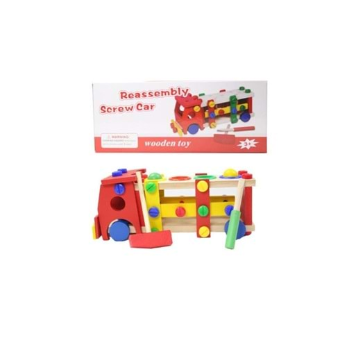 Wooden Toy Ahşap Kamyon Sök-Tak PR-146