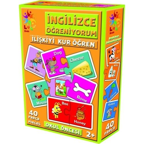 Laço Kids Puzzle İngilizce İlişki Kur 40 Parça