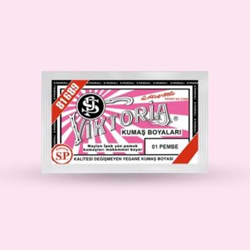 Victoria Toz Kumaş Boyası - 1 Pembe 10 Gr