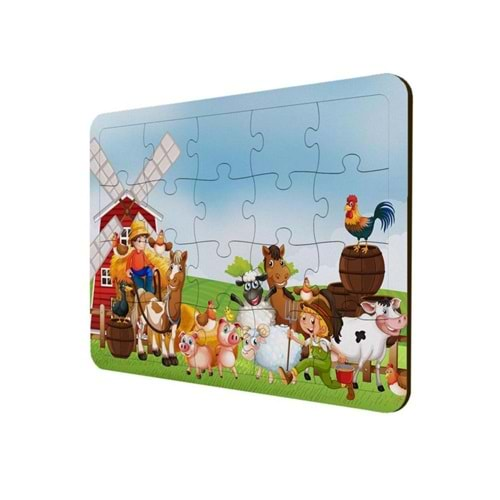 Gift Plus Ahşap Puzzle Çiftlik 25x38