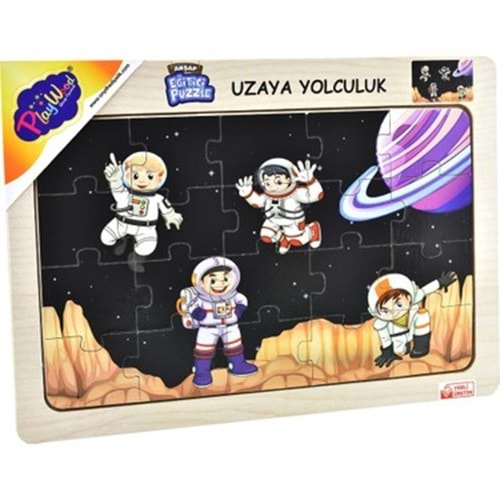 Pw Ahşap Eğitici Puzzle Uzaya Yolculuk ONY-77-80