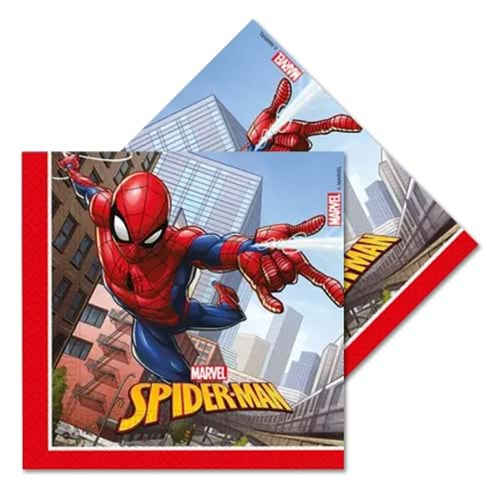 Kika Spiderman Crime Fighter Peçete 33x33 20 Li