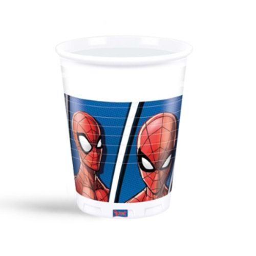 Kika Spiderman Team Up Plastik Bardak 200ml 8 Li