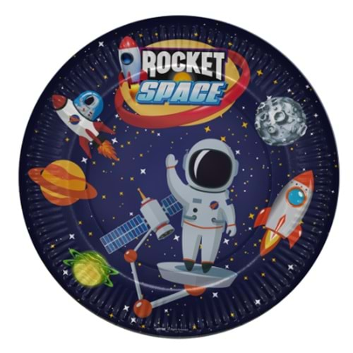 Kika Rocket Space Karton Tabak 23cm 8 Li