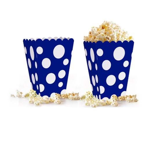 Kika Popcorn Kutusu 10 Lu -Puanlı Lacivert-