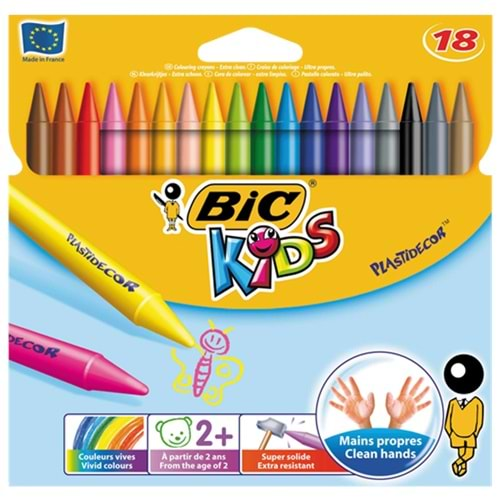 Bic Kids Silinebilir Pastel Boya 18 Renk