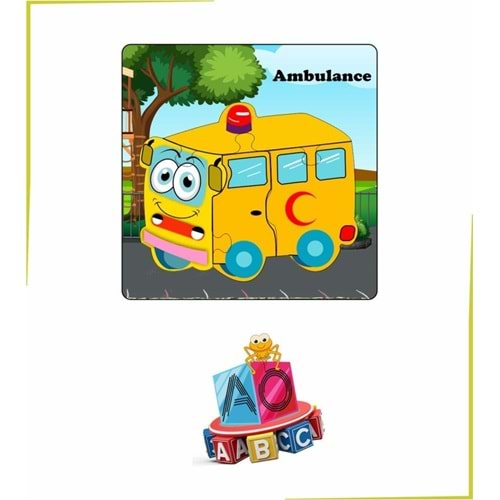 Ankebut Oyuncak Mini Ambulans Ahşap Puzzle