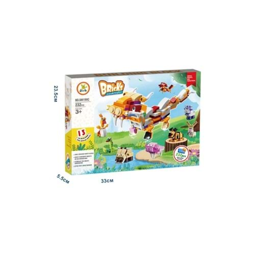 Kızılkaya Oyuncak Lego Hayvanlar 232 Parça KZL-SM198C