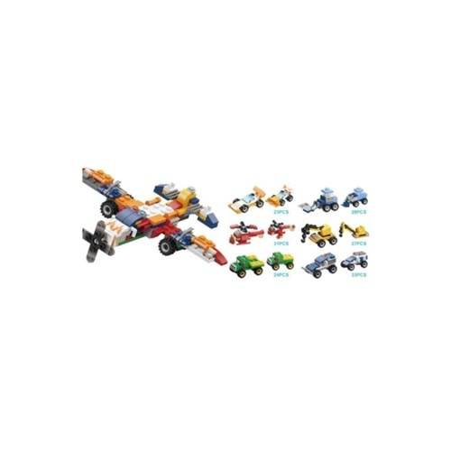 Kızılkaya Oyuncak Lego Araçlar 6 in 1 KZL-SM207B (1 Adet)