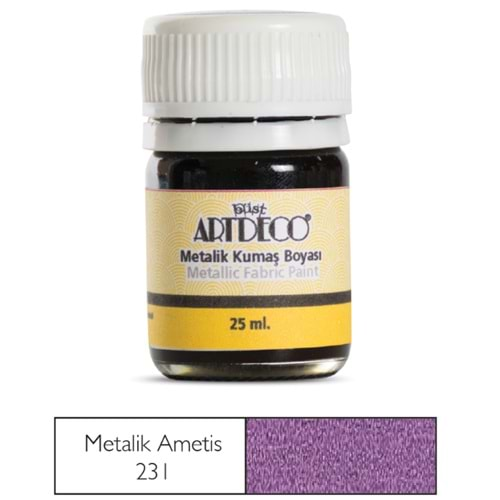 Artdeco Metalik Kumaş Boyası 25Ml Ametist 231