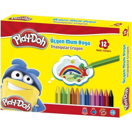 Play-Doh Üçgen Crayon (Mum) Boya 12 Renk