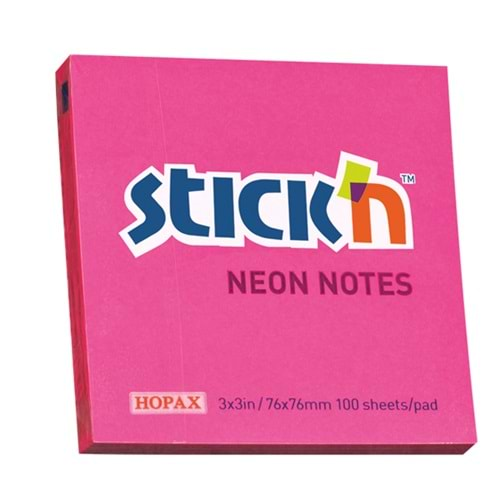 Hopax Stıckn Yapışkanlı Not Kağıdı 76x76 F.Pembe