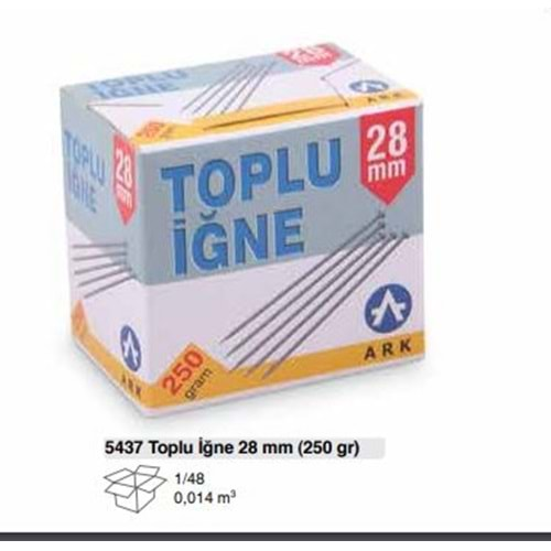 Ark Toplu İğne 28mm 250gr Karton Kutu