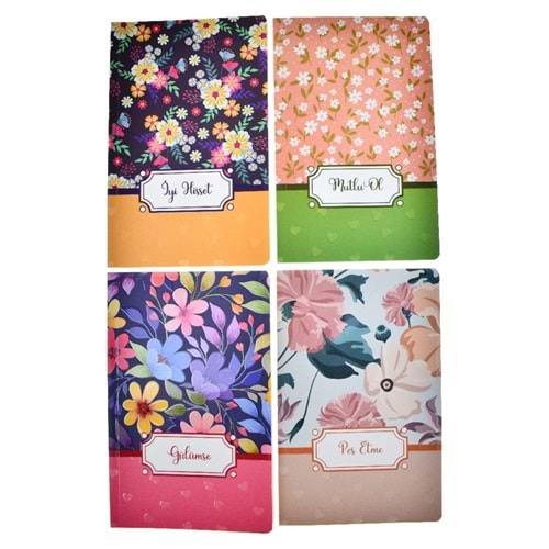 Lilamor Flower Defter 12,5x19,5 112 Sayfa ( 1 Adet)