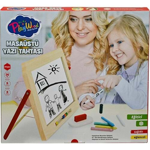 Play Wood Kutuda Ahşap Masa Üstü Yazı Tahtası ONY-385