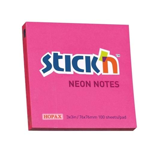 Hopax Stıckn Yapışkanlı Not Kağıdı 76x76 F.Pembe