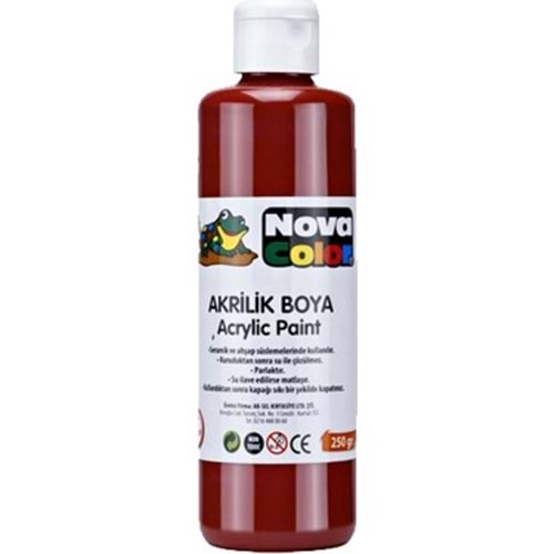 Nova Color Akrilik Boya 250gr Kahve