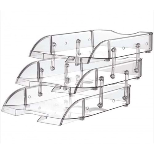 Ops Evrak Rafı 3 Lü Hareketli Şeffaf RF303TR