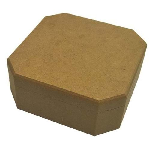 Mdf Ahşap Sekizgen Kutu 15x15x7