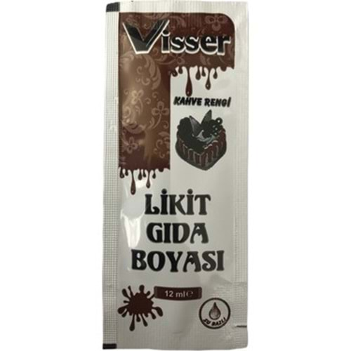 Visser Likit Gıda Boyası 12 Li Kahve