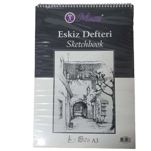 L120-A3 Masis Eskiz Defteri, A3, 120 Gr. 50 Yaprak