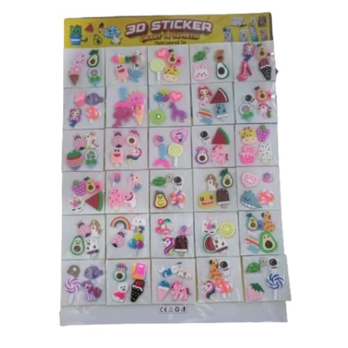 Altıntaş Plastik 3D Sticker Kartela (1 Adet)