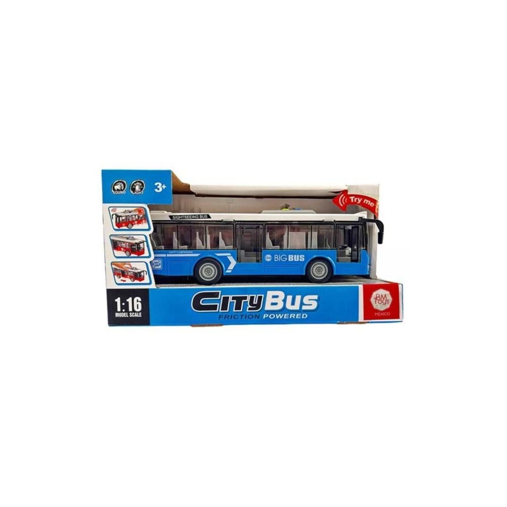 Ctoys Işıklı Ve Sesli Şehir Otobüsü 1:16 A1119