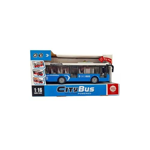 Ctoys Işıklı Ve Sesli Şehir Otobüsü 1:16 A1119